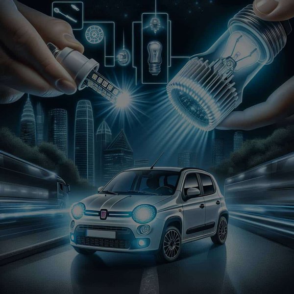 Est-il avantageux de remplacer les ampoules halogènes par des LED sur une Fiat Panda pour la conduite nocturne?